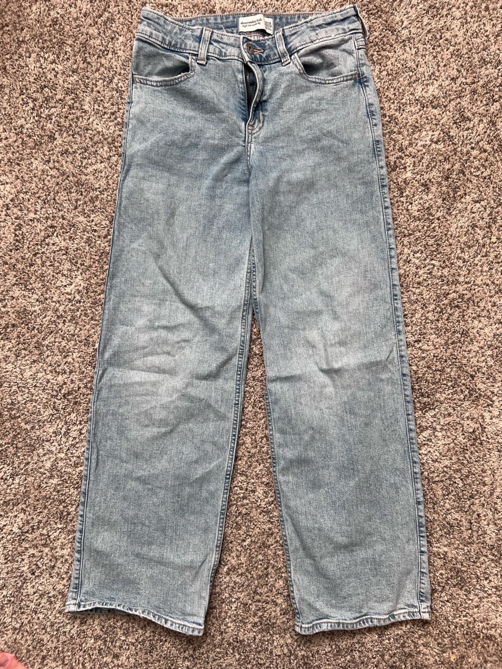 abercrombie kids Light Wash Straight Leg Jeans